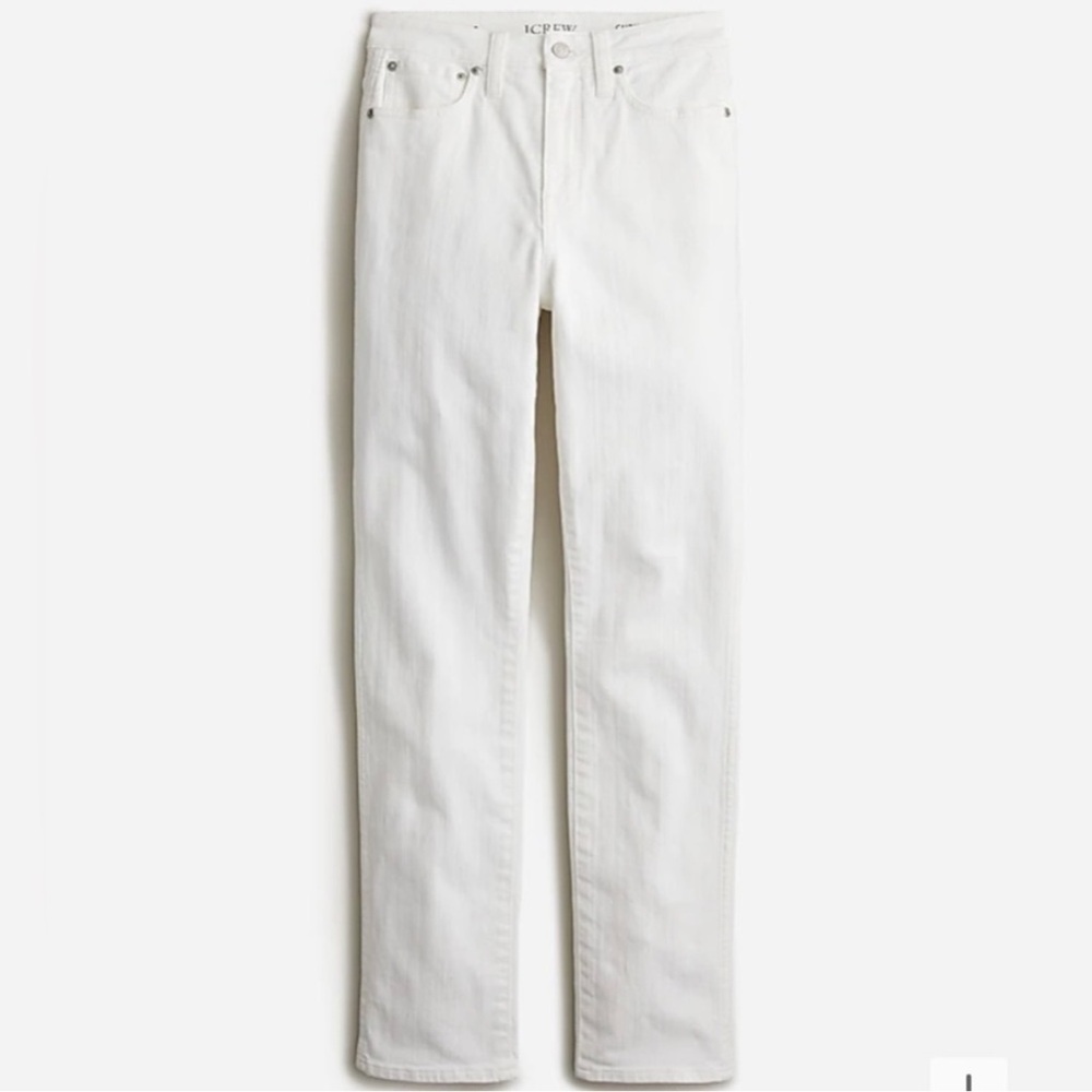 J. Crew Curvy Vintage Slim Straight Jeans in White